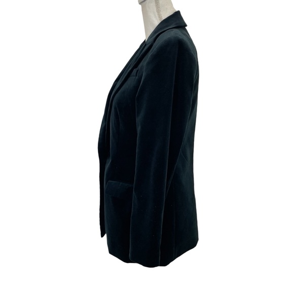 J. Crew Willa Stretch Velveteen Blazer 4 Blue - Picture 6 of 15